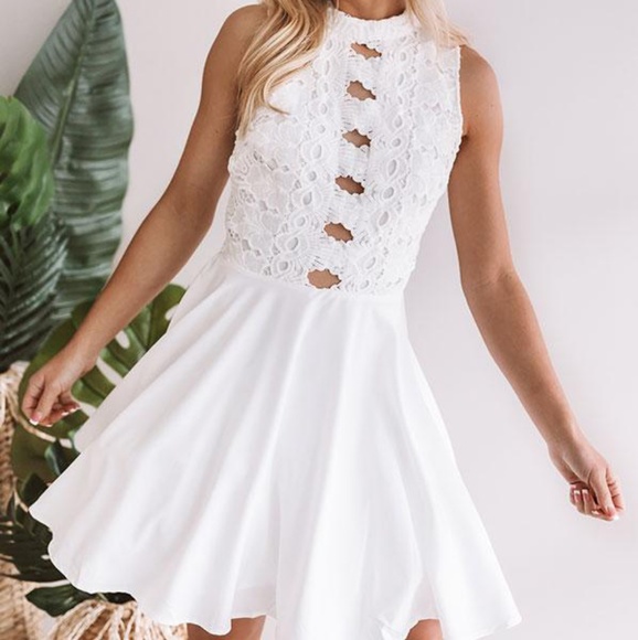 Shop Impressions Dresses & Skirts - Royalty Crochet Fit & Flare Dress